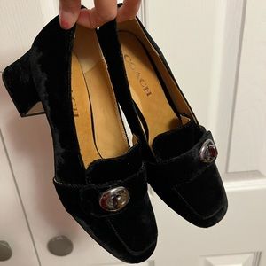 Coach vintage Velvet heels